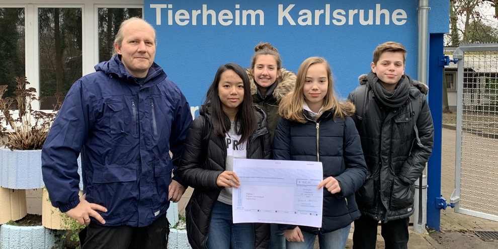 500 Euro für das Tierheim in Karlsruhe!